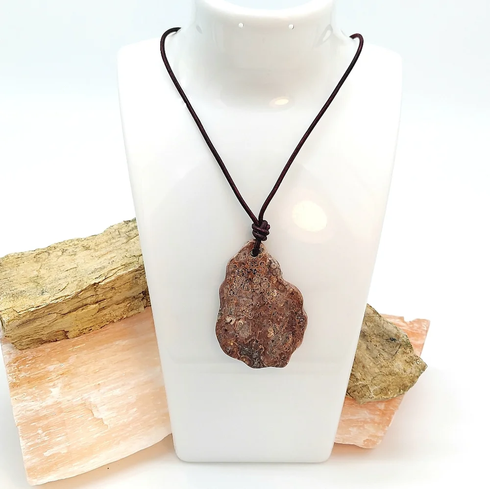 Large Leopard Skin Jasper Necklace